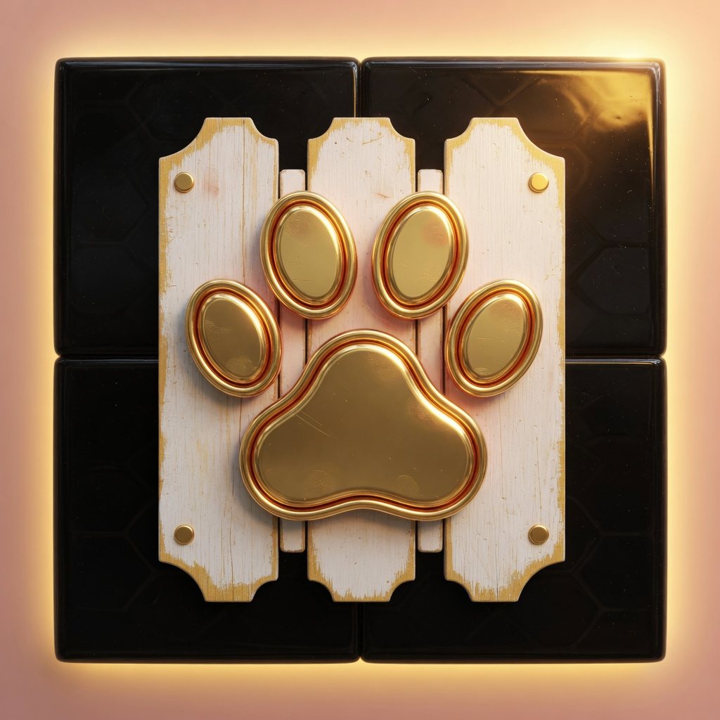 Golden Paw Print symbol